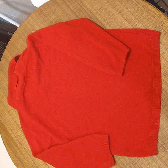 Allison Daley Petite Red Knit Pullover V-Neck Sweater Size PM - Picture 5 of 6